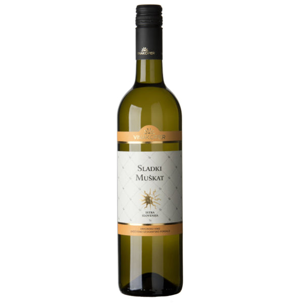 Vinakoper Sladki Muskat Weißwein. Edelsüßer Gelber Muskateller aus Slowenien vom Weingut Vinakoper bei WEINNATUR.