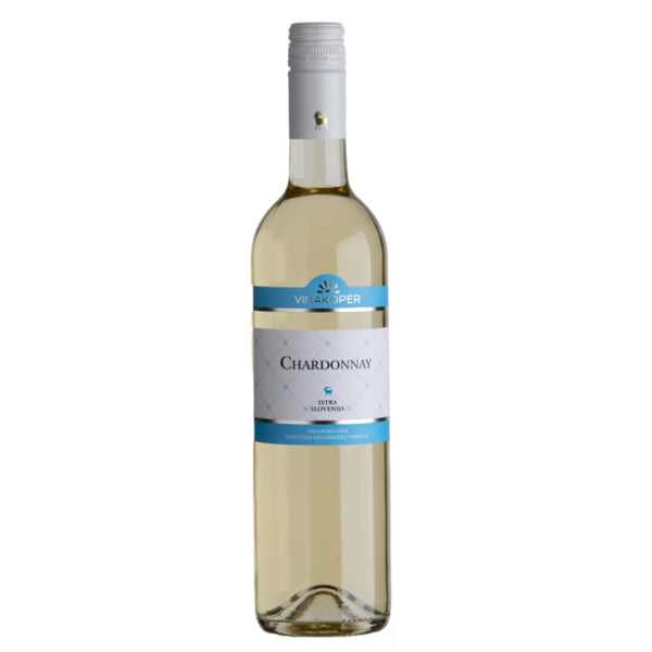 Vinakoper Chardonnay 2019. Weißwein aus dem slowenischen Istrien vom Weingut Vinakoper. Handlese, Chardonnay.